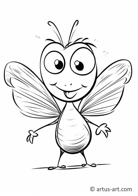 Mayfly Coloring Page For Kids